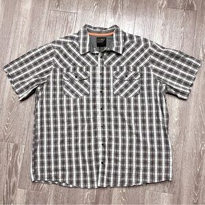 5.11 Tactical Button Up Shirt Mens Extra Large Gray White Conceal Vented Pocket